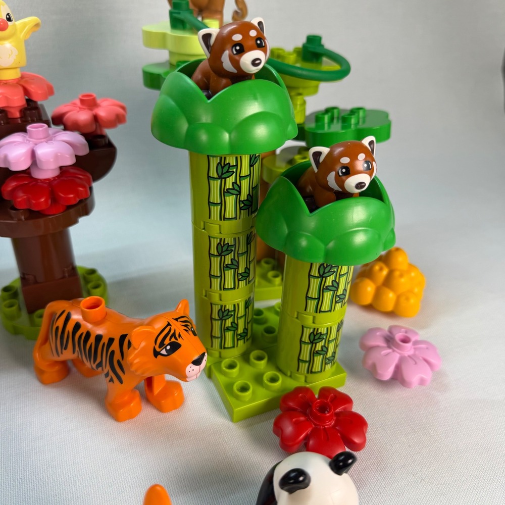 LEGO DUPLO Wild Animals of Asia 10974 Animals Panda Monkey Bird Elephant Tigers - Picture 6 of 8